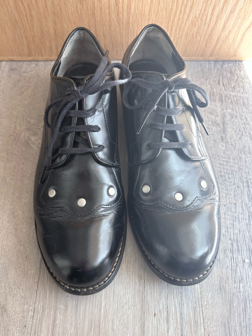 Comme des Garçons Leather Women's Oxfords - Picture 4 of 8